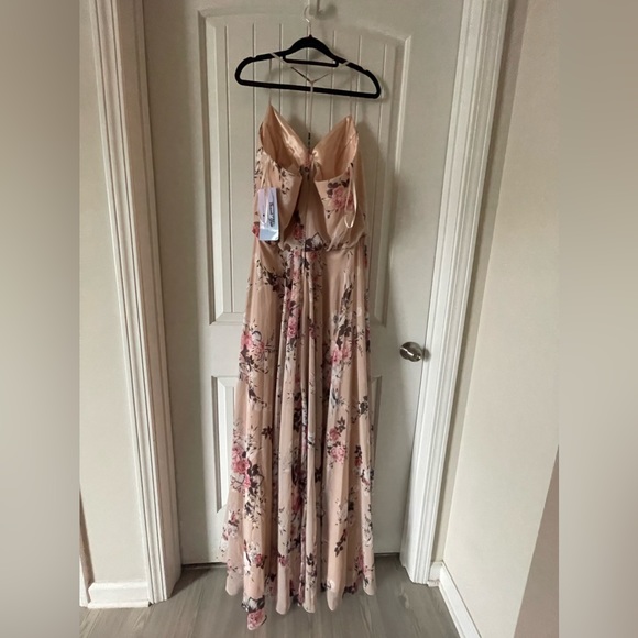 Kleinfeld Mauve Floral Formal Dress - Picture 9 of 12